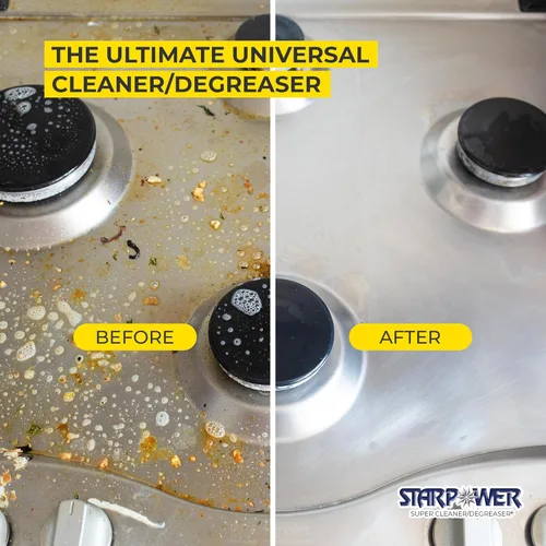 Vista 3 de STARPOWER Limpiador/Desengrasante Super Poderoso de Alta Resistencia para Todas las Superficies, Grasa, Aceite y Suciedad, 24 Onzas