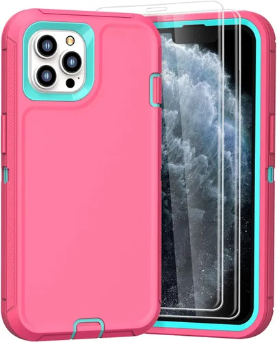 Vista 10 de Funda diseñada para iPhone 11 Pro Max [protección resistente 3 en 1 de cuerpo completo] con 2 protectores de pantalla, funda protectora resistente