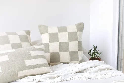 Vista 2 de CASA BOHO Fundas de almohada bohemias de 20 x 20 pulgadas, decoración del hogar, almohadas decorativas para sofá, almohadas decorativas para sofá