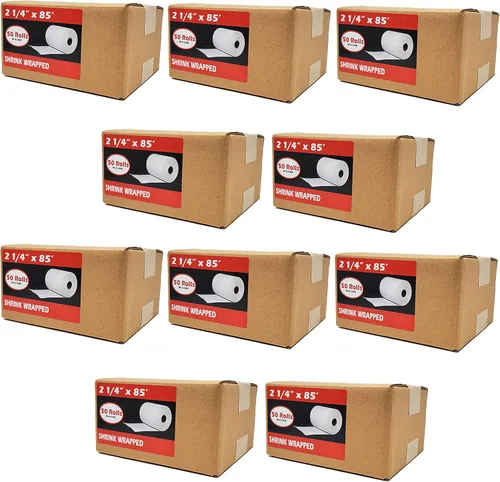 Vista 28 de (200 rollos) 2 1/4 pulgadas x 50 pies - Rollos de papel térmico para recibo de 55 GSM, papel alemán de calidad premium, se adapta a todos