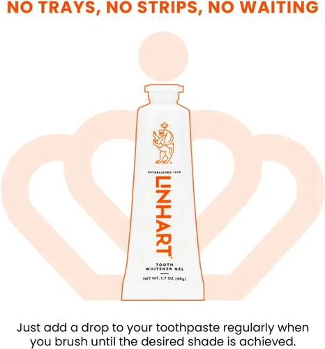 Vista 2 de LINHART Gel blanqueador de dientes con peróxido de hidrógeno, blanqueador de dientes para dientes sensibles y normales, sin sensibilidad, eficaz