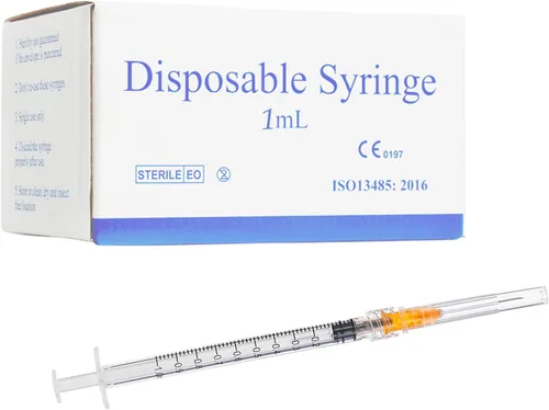 Vista 8 de Paquete de 20 de jeringas de 1 ml con aguja de 25 Ga de 1 pulgada, herramienta Luer Lock, envueltas individualmente (Paquete de 20)