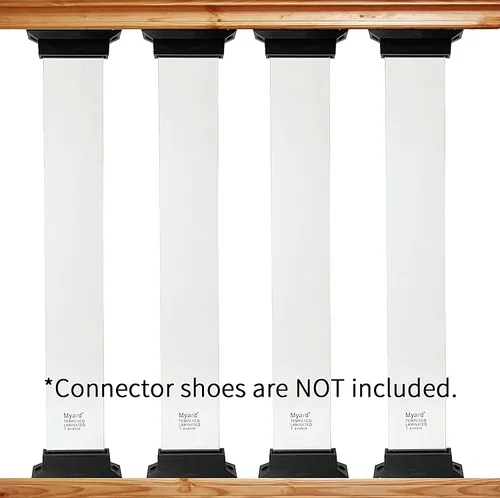 Vista 5 de Myard Scenic Frontier - Balaustres de vidrio transparente templado para terraza, patio, barandilla de madera o aluminio, barandilla de barandilla