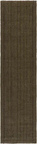 SAFAVIEH Natural Fiber Collection Runner Rug - 2'3" x 7', Charcoal & Green, Handmade Jute, Ideal for Bedroom, Foyer, Hallway, Entryway (NF451B)
