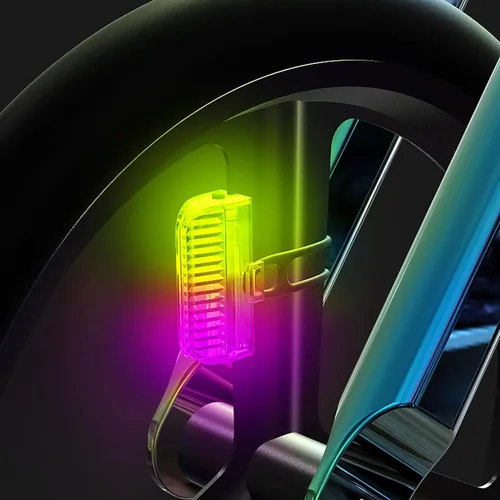 Vista 7 de Paquete de 4 luces recargables para ruedas de bicicleta, para adultos, niños, 7 colores variables, sensor de movimiento, se adapta a todos