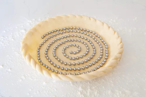 Vista 2 de Talisman Designs Stainless Steel Hold Raw Dough Down For Flat Pie Crust Pie Weights for Baking Baking Beads for Pie Crust Blind Bake Pie