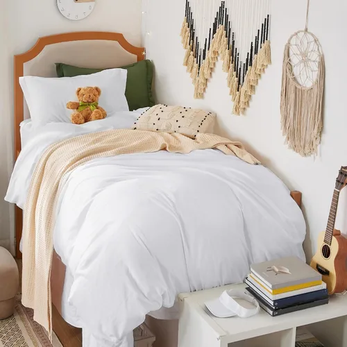 Vista 59 de Bedsure Funda de edredón de tamaño King, juego suave, prelavado, verde oliva, 3 piezas, 1 funda de edredón de 104 x 90 pulgadas con cierre