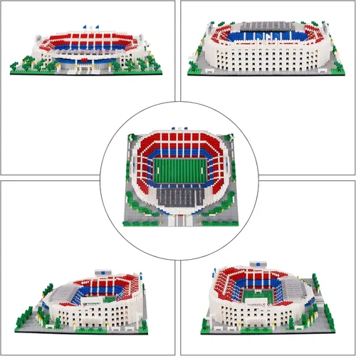 Vista 5 de Micro Mini Bloques, Serie de Estadio de Fútbol Modelo Mini Bloques de Construcción Arquitectura Modelo Kit de Construcción (Camp NOU)