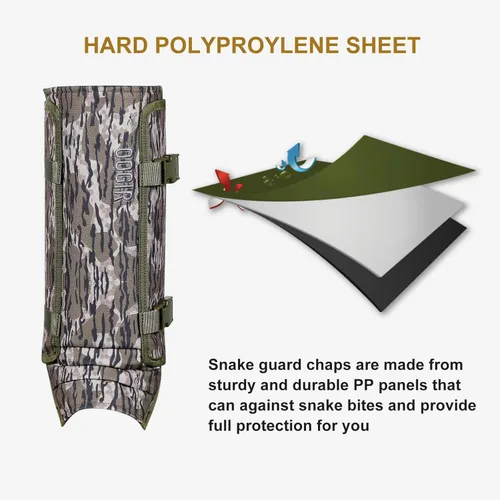 Vista 3 de QOGIR Polainas de serpiente para cazar: protectores de serpiente duraderos, polainas de polaina de serpiente para hombres y mujeres, protección