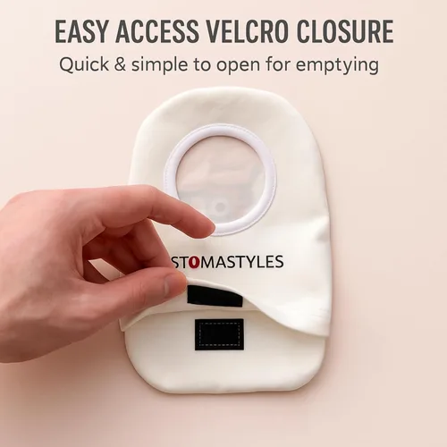 Vista 2 de Stuff Happens - Bolsa de estoma Funda de ostomía humorística para colostomía, ileostomía y urostomía Suave y elástica para mayor comodidad