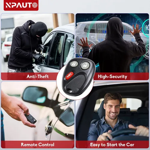 Vista 6 de NPAUTO Llave con mando a distancia Compatible con Chevy Trailblazer GMC Envoy 2002 2003 2004 2005 2006 2007 2008 2009, Buick Rainier 04-07, Isuzu