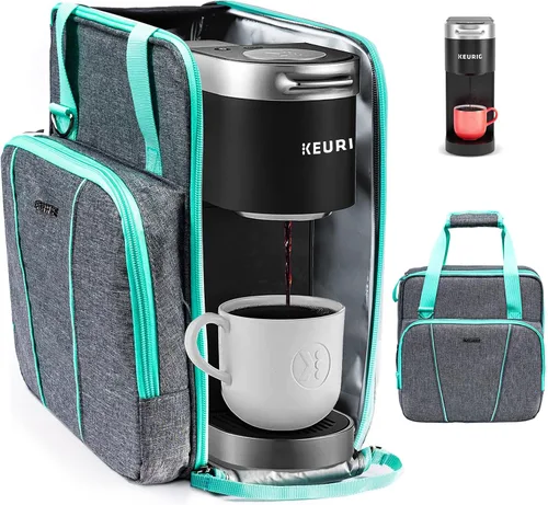 Vista 19 de BAGSPRITE Bolsa de viaje para cafetera, compatible con Keurig K-Mini o K-Mini Plus, funda de transporte para cafetera de una sola porción