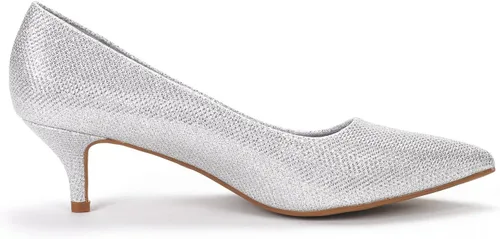 Vista 3 de DREAM PAIRS - Zapatos de tacón bajo para mujer tipo D'Orsay con puntera puntiaguda, a la moda