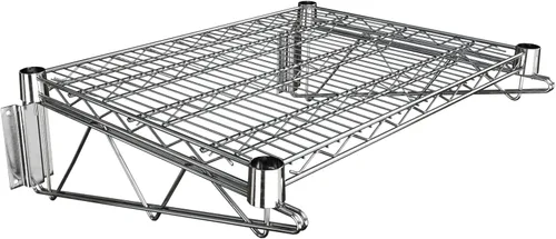 Vista 27 de Estante de montaje en pared de alambre epoxi negro de 14" x 24