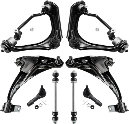 Vista 333 de Detroit Axle - Kit de brazos de control delanteros 2WD de 8 piezas para Ford F-150 Lincoln Mark LT 05-08, 4 brazos de control superior e inferior
