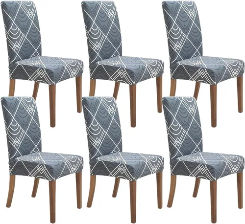 Vista 38 de SPRINGRICO Juego de 4 fundas para sillas de comedor, fundas elásticas para sillas de comedor, de elastano lavables, fundas para sillas Parsons