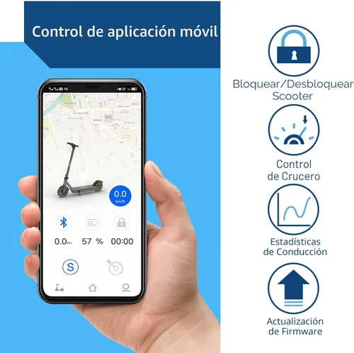Vista 7 de Hiboy S2/S2 MAX Electric Scooter, 350/500W Motor, 8.5/10" Tires, 17/40.4 Miles Range E Scooter, 19 Mph Folding Commuter Electric Scooter for Adults