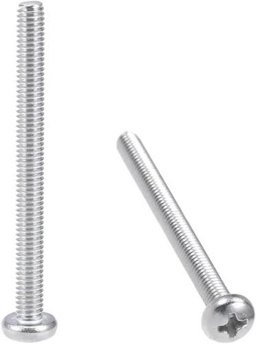 Vista 14 de uxcell Tornillos de máquina M4x5mm Pan Phillips Tornillo de cabeza cruzada 304 pernos de sujeción de acero inoxidable 20 piezas