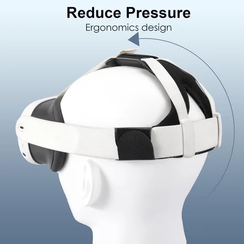 Vista 3 de Head Strap Pad for MetaOculu Quest 3 - Compatible with Quest 3 Headset Fixed Accessories Breathable PU Leather Pressure Reducing Head Cushion