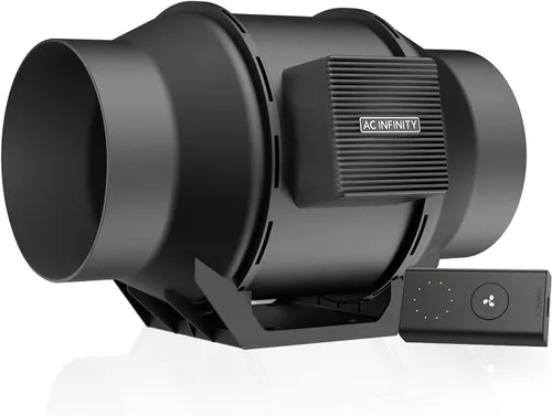 Vista 13 de AC Infinity CLOUDLINE T4, ventilador de conducto en línea silencioso de 4 pulgadas con control de velocidad de termostato, para calefacción