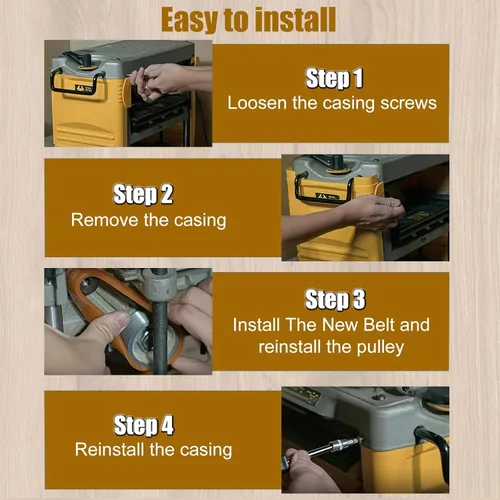 Vista 7 de Correa cepilladora 429962-08 de repuesto para cepilladora DeWalt DW734 (2 unidades)