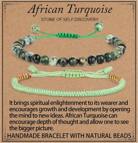 Vista 205 de LPBeads Pulsera de piedra natural hecha a mano de tamaño ajustable