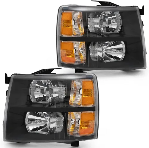 Vista 15 de PIT66 Conjunto de faros laterales izquierdos, compatible con Chevy Silverado 1500 2007-2013, Silverado 2500 3500 2007-2014 y HD Lente transparente