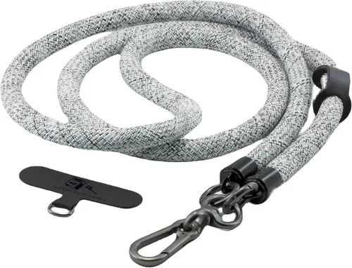 Vista 12 de Cordón cruzado para teléfono celular, correa de muñeca alrededor del cuello para la mayoría de teléfonos inteligentes, auriculares, llavero de Negro