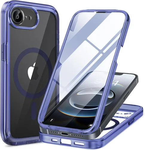 Vista 145 de Miracase Glass Series - Funda para iPhone 11 de 6.1 pulgadas, funda resistente de cuerpo completo mejorado con protector de pantalla de vidrio Negro