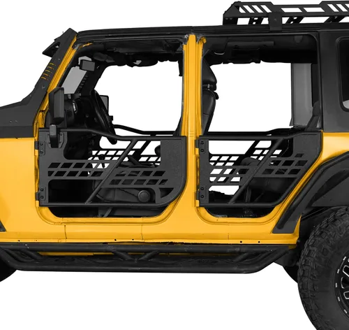 Hooke Road para puertas de trail offroad de tubo de acero Jeep JK Compatible con Jeep Wrangler JK Unlimited 4 puertas Sahara Rubicon Sport 2007-2018