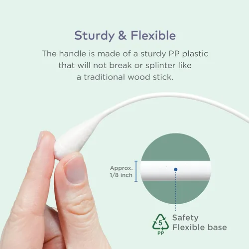 Vista 4 de Hisopos de algodón para perros y gatos, limpiador de oídos para gatos y perros, hisopo de algodón largo, kit de limpieza de orejas de gato y perro