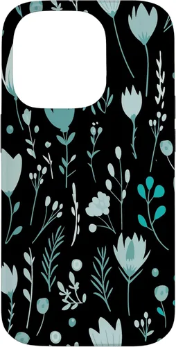 Vista 17 de Teal Floral Flowers Wildflowers Garden Botanical Love Case for iPhone 17