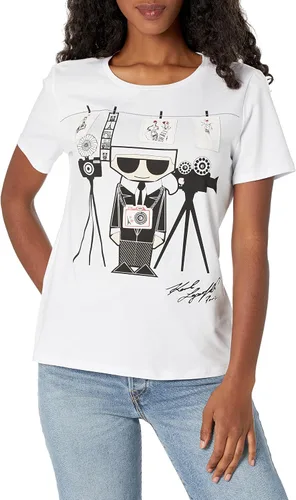 Karl Lagerfeld Paris Camiseta de manga corta para mujer Photographer Karl