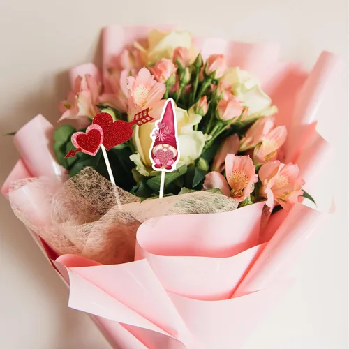 Vista 7 de Ceiba Tree 24 piezas de decoración para cupcakes para el día de San Valentín, con purpurina, corazón, amor, San Valentín, alimentos, suministros