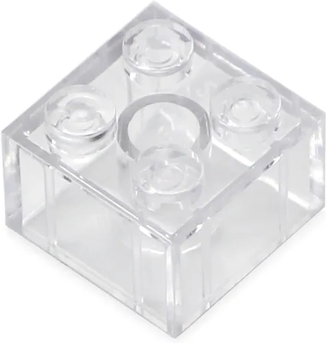 Vista 2 de Feleph Ladrillos transparentes de 2 x 2 piezas de 400 piezas de construcción clásica, juego creativo de bloques de juguete compatible con 3003