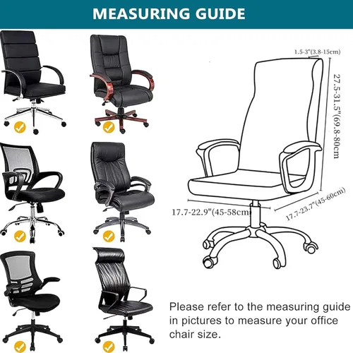 Vista 5 de Fundas elásticas para sillas – Fundas deslizables duraderas con cremallera para escritorio de computadora, sillas universales para juegos/oficina, 05