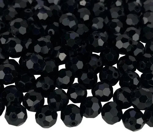 Jmassyang 200 piezas de cuentas de cristal de vidrio facetadas redondas de 6 mm para hacer joyas, pulseras, collares, pendientes, carrillones de