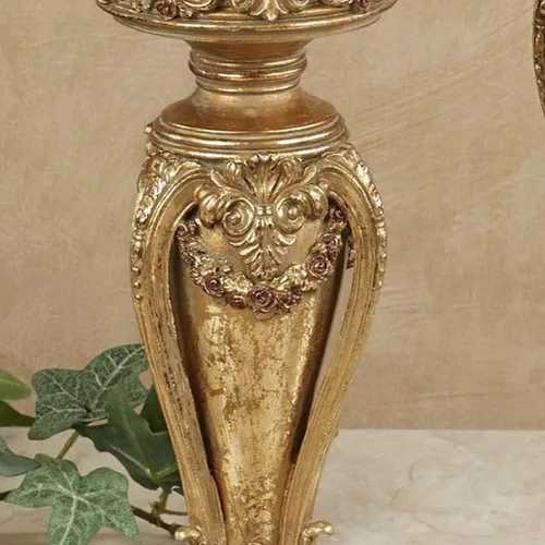 Vista 2 de Touch of Class Angelique - Juego de 3 candelabros ornamentados de oro Oro envejecido