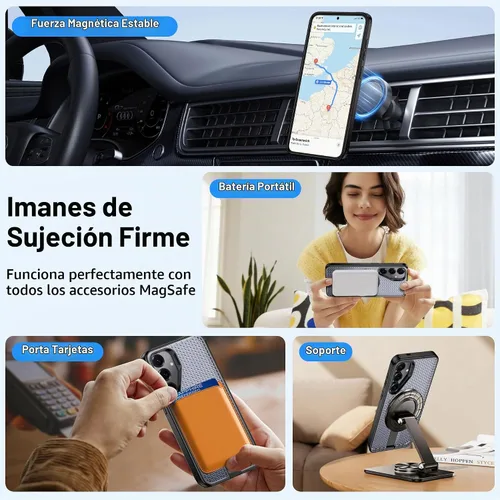 Vista 9 de Jshru para Samsung Galaxy S25 Plus / S24 Plus con [2 PIEZAS] protectores de pantalla HD, compatible con MagSafe
