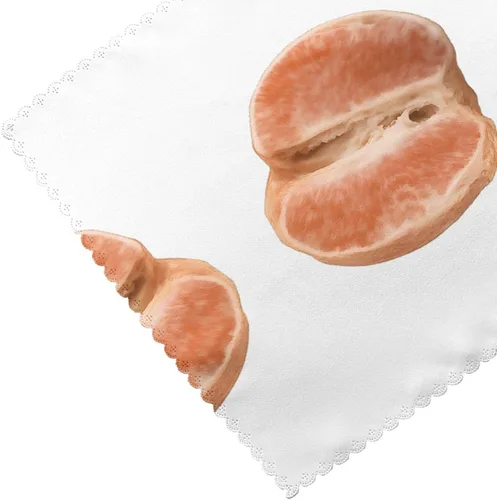 Vista 5 de Rectangular Placemats Set of 4, Heat Resistant Orange Printed Kitchen Dining Table Mats