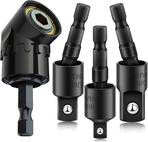 Vista 11 de CIGOTU Juego de extensión de adaptador de enchufe, 1/4, 3/8, vástago hexagonal de 1/2 pulgada, grado de impacto, convertidor de taladro eléctrico a