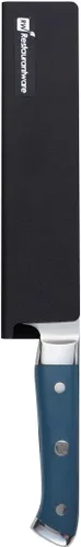 Restaurantware Protector de cuchilla de plástico negro para cuchillos, se adapta a Santoku y cuchillo de chef, 8.5 x 2 pulgadas, forro de fieltro, a