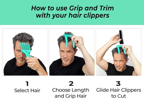 Vista 4 de La manera fácil de cortar tu propio cabello en casa Herramienta de corte de pelo de bricolaje para hombres Úselo con tus cortapelos para cortes