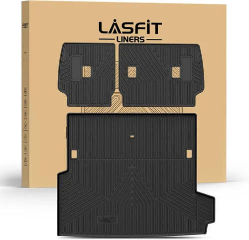 Vista 21 de LASFIT Alfombrillas para Toyota Tundra 2007-2011 doble cabina (no compatible con CrewMax o cabina regular), ajuste personalizado para todo