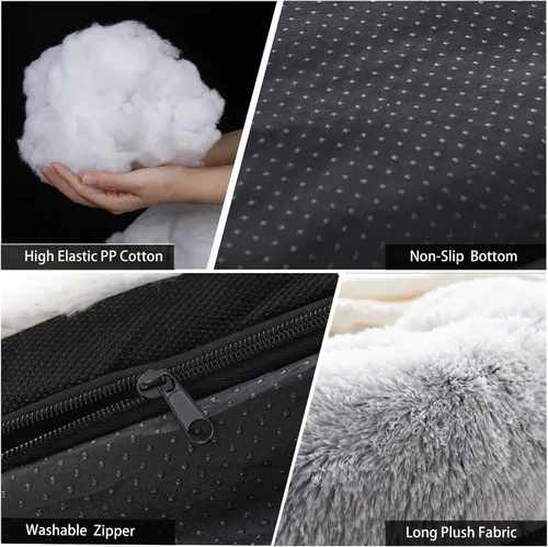 Vista 5 de Protector de sofá para mascotas, tapete de felpa impermeable y calmante para cama de perro, funda para muebles de mascotas con refuerzo suave