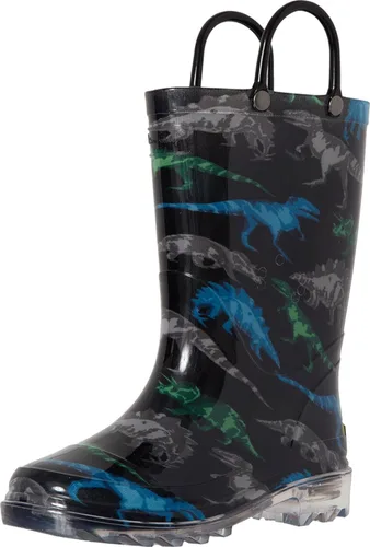 Western Chief - Botas de lluvia impermeables, de PVC, con luz, para niños