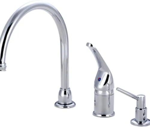 Kingston Brass KB821K1 Grifo de cocina generalizado de una sola manija, cromo pulido