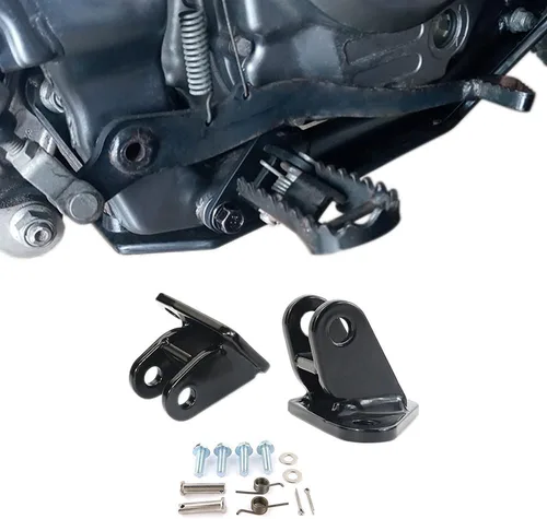 Vista 5 de Xitomer Soportes de bajada de estribera de 2 pulgadas de 1.969 in aptos para DR650 1996-2025 DR650 Kit de bajada de pie y control (negro brillante)