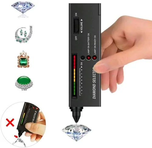 Vista 3 de Pluma probadora de diamantes de alta precisión, probador profesional de diamantes de joyería, selector de diamantes para principiantes y expertos