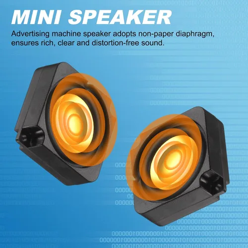 Vista 5 de PATIKIL Mini altavoz de 3 vatios y 4 ohmios, 2PCS máquina de publicidad portátil móvil de gama completa Conector micro del altavoz para pequeños